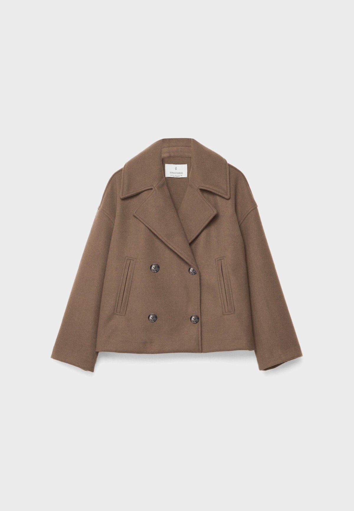 Costanza Women's Elegant Cross-Front Double-Breasted Jacket original source view