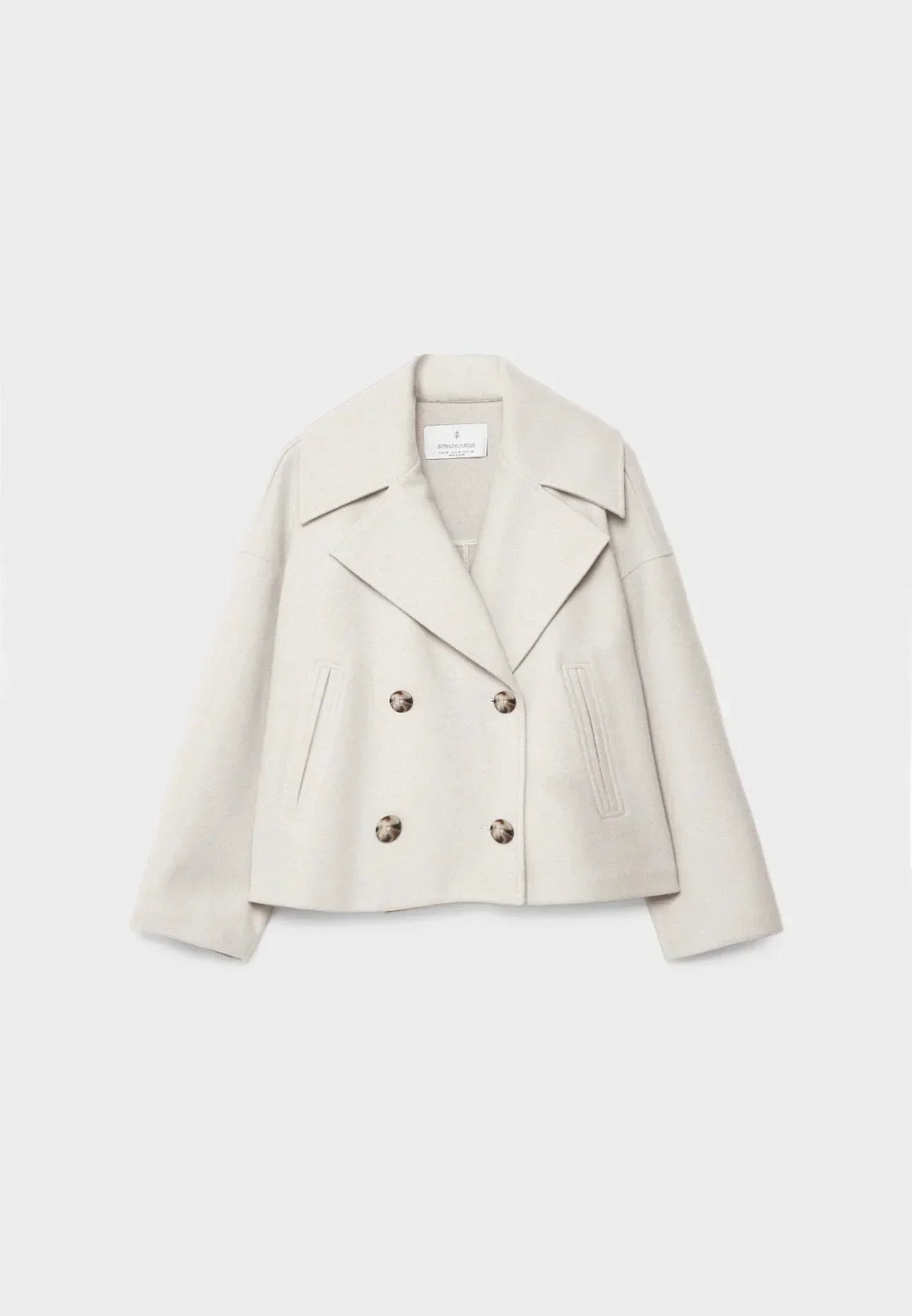 Costanza Women's Elegant Cross-Front Double-Breasted Jacket original source view