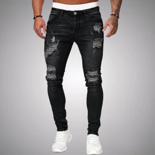 Men's Slim-Fit Ripped Denim Jeans original photo 1