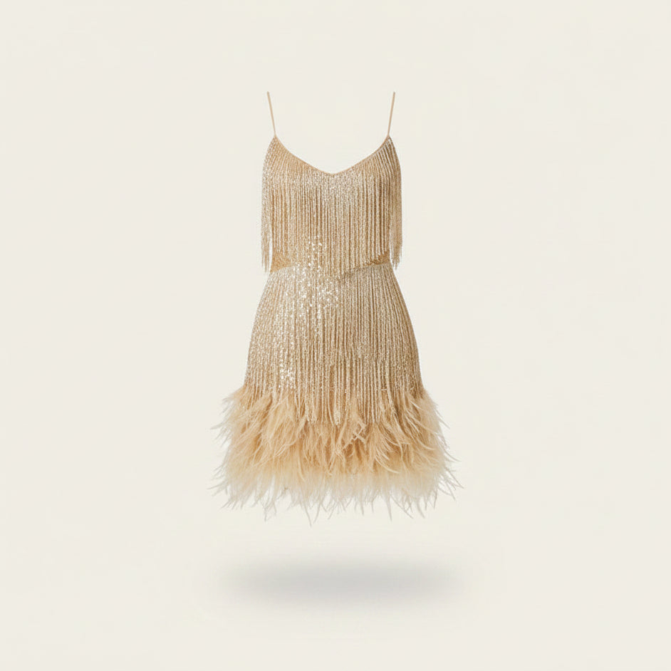 Women's Sequin Cocktail Dress with Slim Straps – original product photo 3