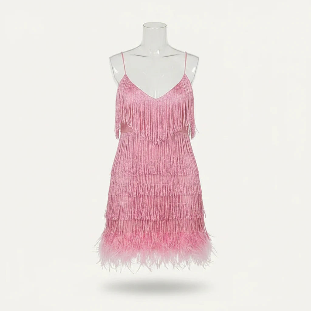 Women's Sequin Cocktail Dress with Slim Straps – original product photo 4