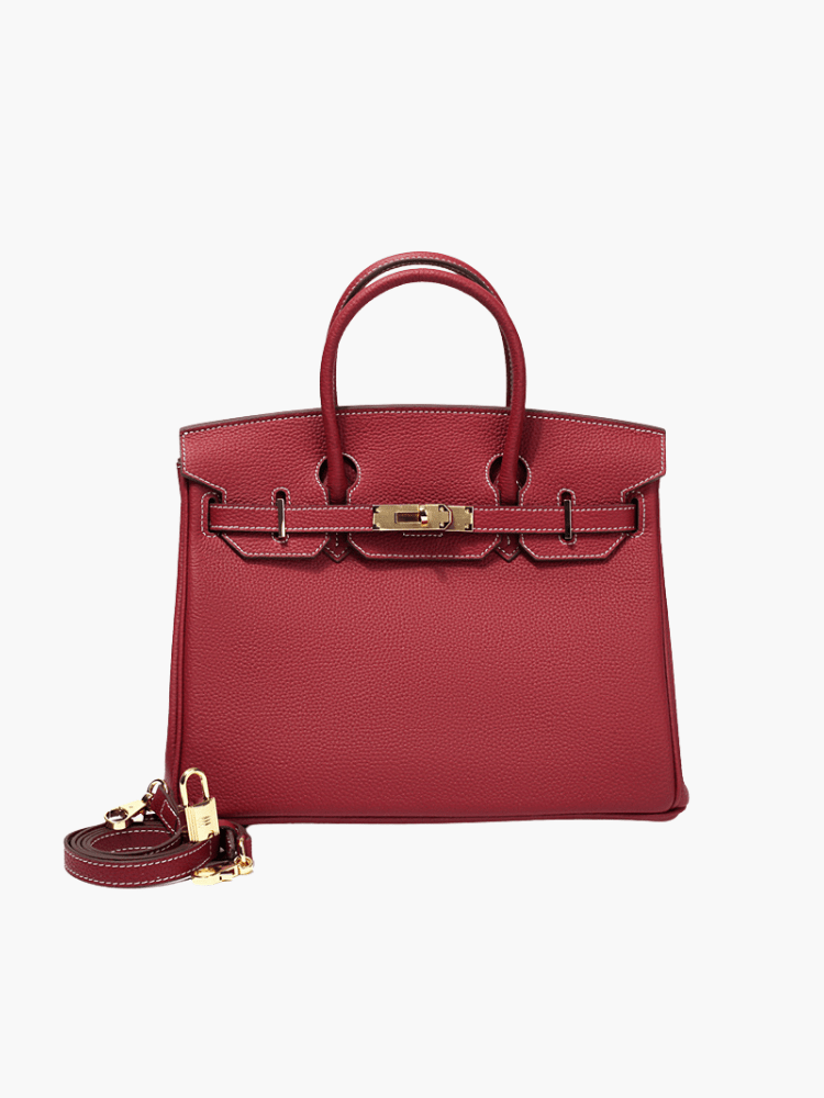 Women's Structured Everyday Handbag with Metal Details original photo 7