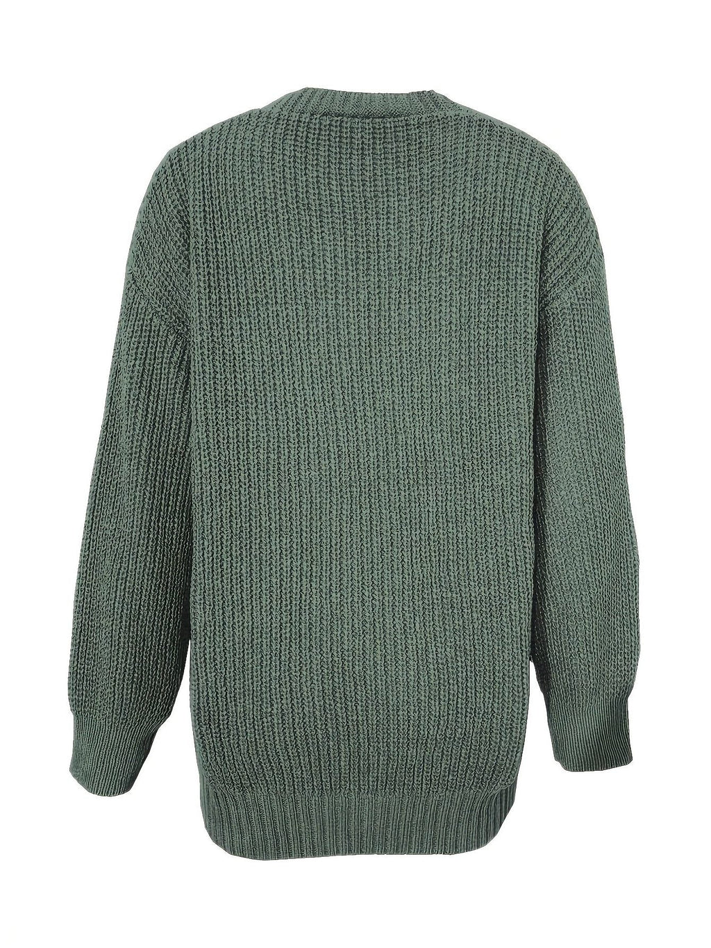 Oversized chunky-knit button-front cardigan, source view 7