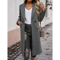Longline single-button blazer coat, source view 3