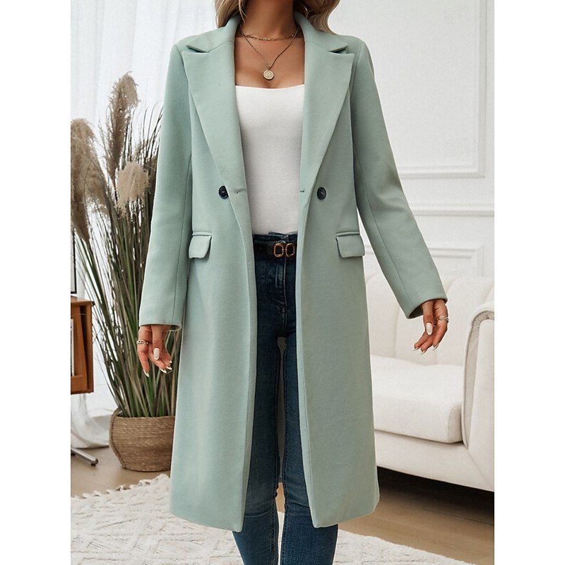 Longline single-button blazer coat, source view 6