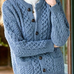Textured button-front cardigan, source view 3