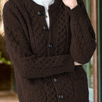 Textured button-front cardigan, source view 6