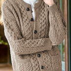 Textured button-front cardigan, source view 7