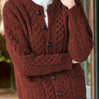Textured button-front cardigan, source view 8