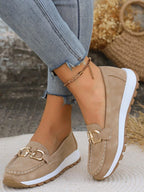 Women’s Chunky Slip-On Loafers with Metal Hardware, source view 3
