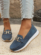 Women’s Chunky Slip-On Loafers with Metal Hardware, source view 9