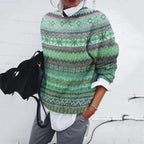 Women’s Relaxed Fair Isle Stripe Crew-Neck Sweater, source view 6