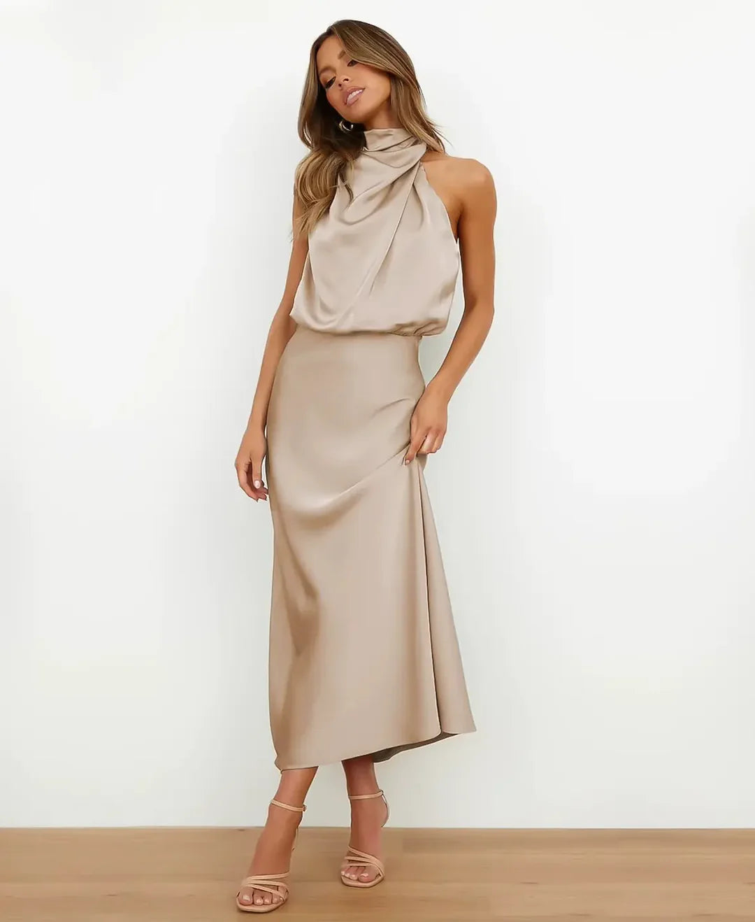 Orsola women's dress, Champagne