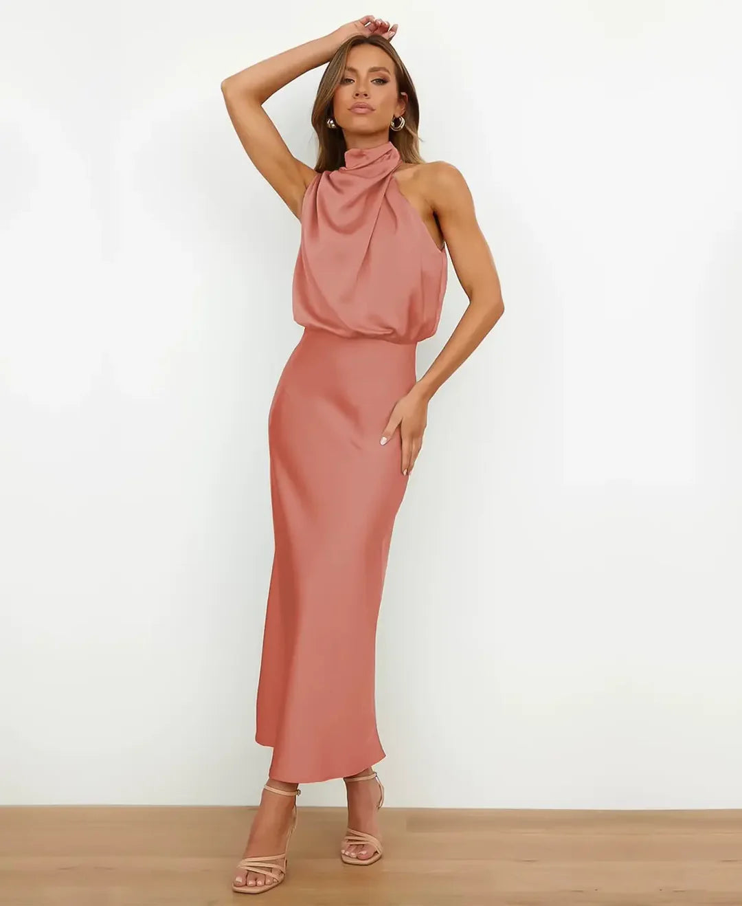 Orsola women's dress, Peach