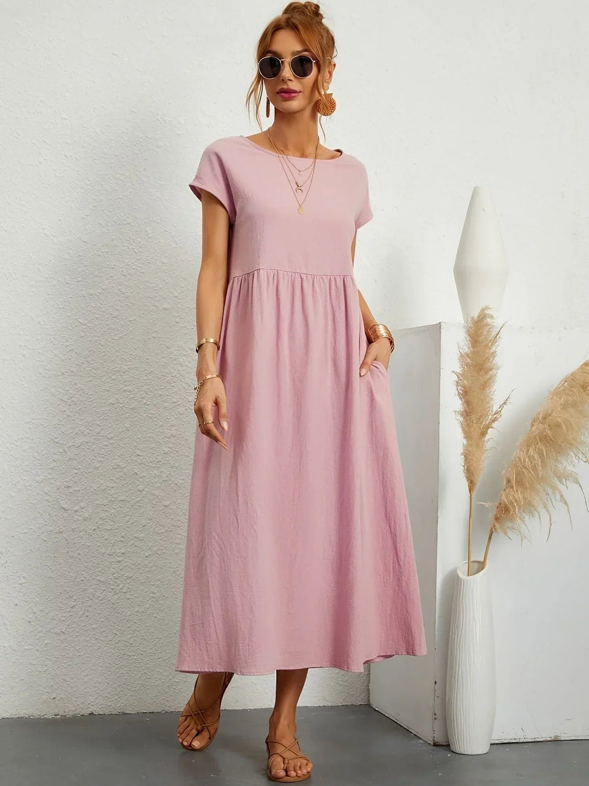 Alma women's dress, Light Pink
