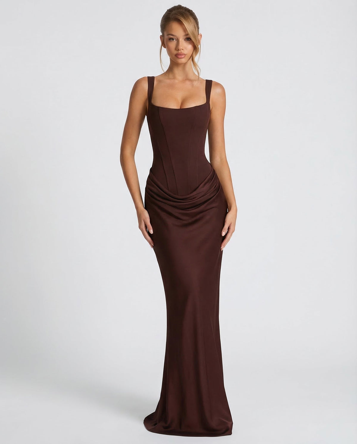 Maddalena women's maxi dresses, Brown