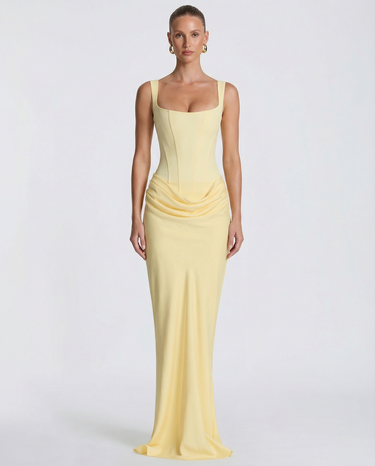 Maddalena women's maxi dresses, Yellow