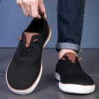 Tommaso | Scarpe da passeggio da uomo a pianta larga, in maglia, senza lacci, imbottite e ammortizzate