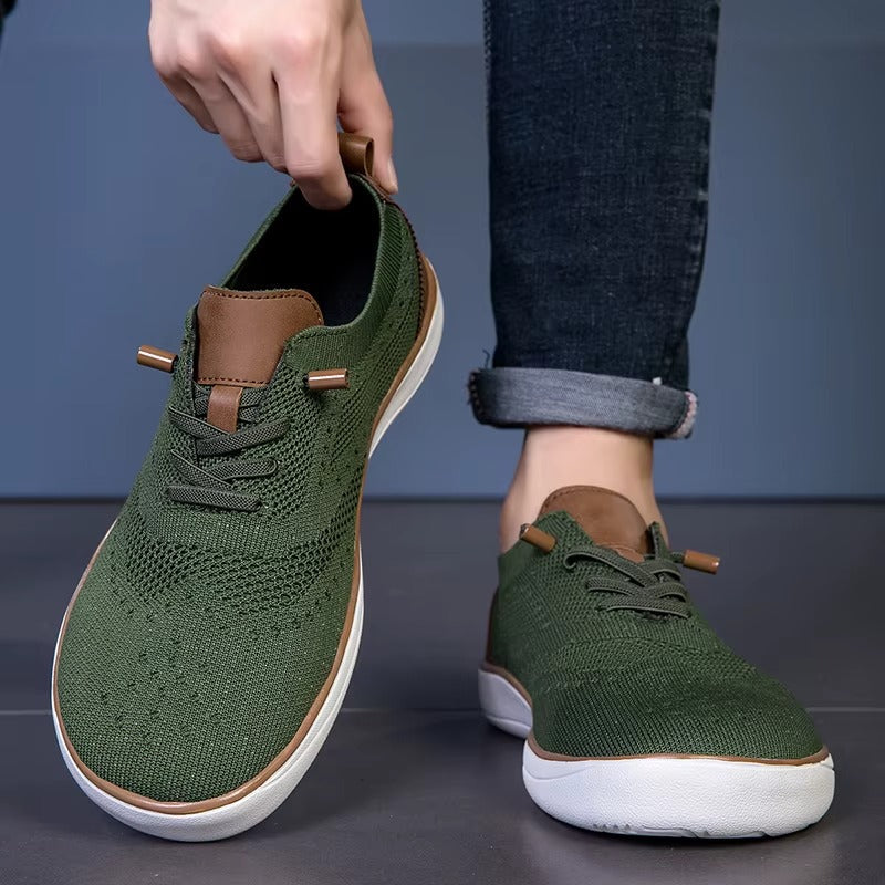 Tommaso | Scarpe da passeggio da uomo a pianta larga, in maglia, senza lacci, imbottite e ammortizzate