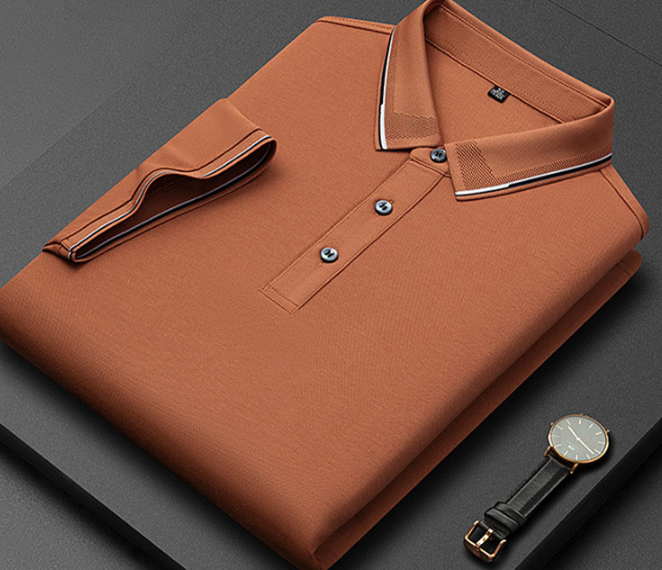 Dario men's polo shirt in Orange